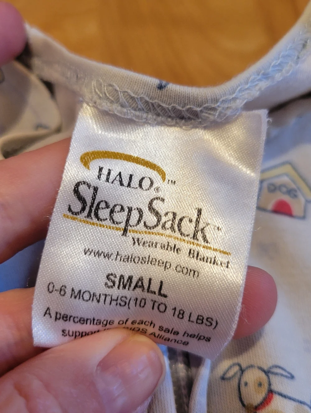 Halo Sleepsack Wearable Blanket Dogs Size Small 0-6 Months